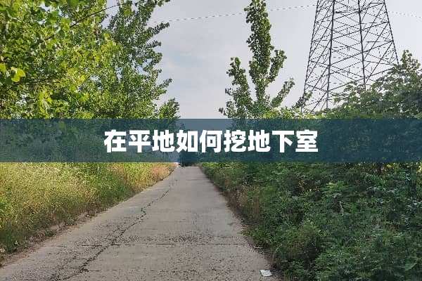 在平地如何挖**室