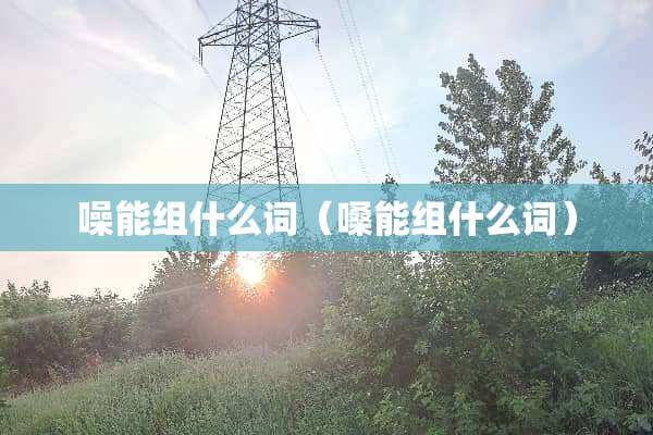 噪能组什么词（嗓能组什么词）