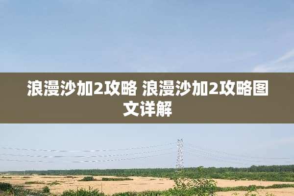 浪漫沙加2攻略 浪漫沙加2攻略图文详解