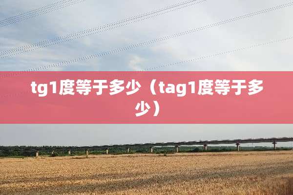 tg1度等于多少（tag1度等于多少）