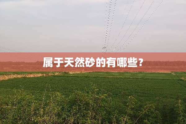 属于天然砂的有哪些？