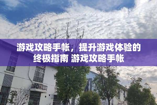 游戏攻略手帐，提升游戏体验的终极指南 游戏攻略手帐