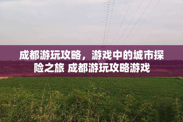 成都游玩攻略，游戏中的城市探险之旅 成都游玩攻略游戏