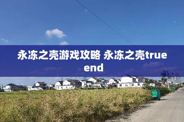 永冻之壳游戏攻略 永冻之壳true end