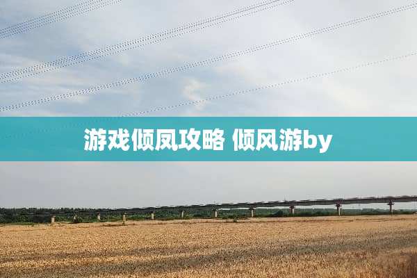 游戏倾凤攻略 倾风游by