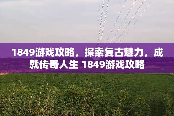 1849游戏攻略,探索复古魅力,成就传奇人生 1849游戏攻略