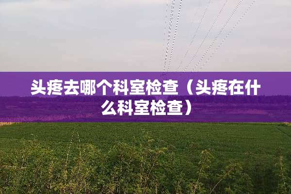 头疼去哪个科室检查（头疼在什么科室检查）