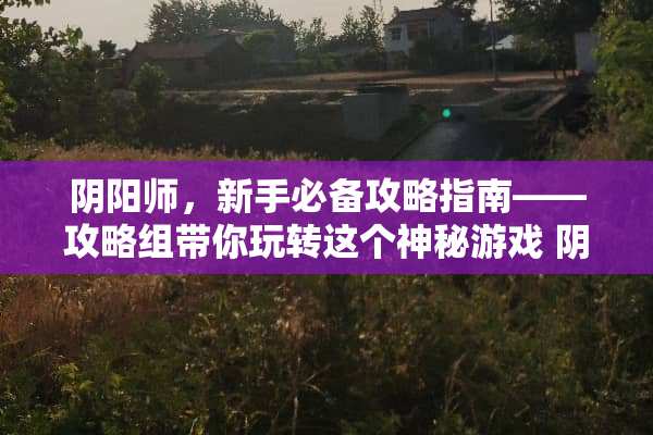 阴阳师，新手必备攻略指南——攻略组带你玩转这个神秘游戏 阴阳师攻略组