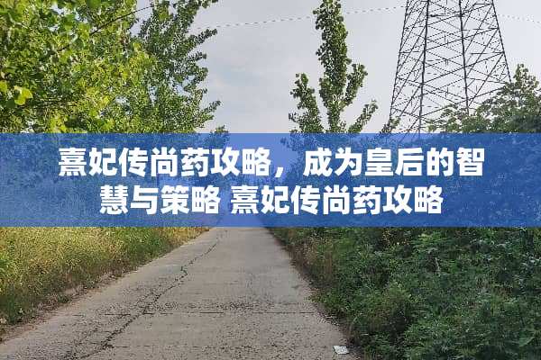 熹妃传尚药攻略，成为皇后的智慧与策略 熹妃传尚药攻略