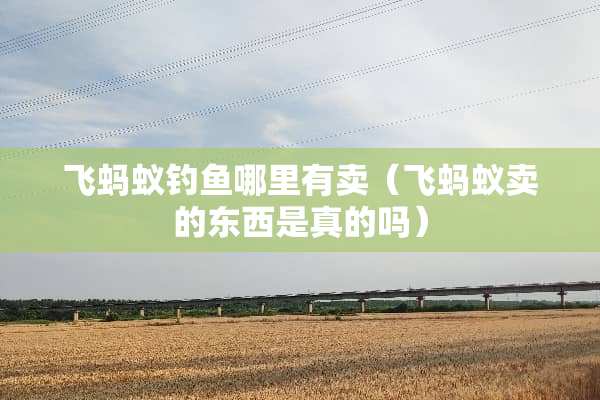 飞蚂蚁钓鱼哪里有卖（飞蚂蚁卖的东西是真的吗）