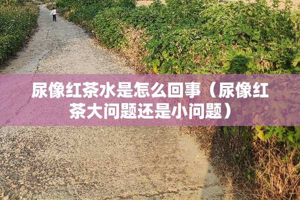 尿像红茶水是怎么回事（尿像红茶大问题还是小问题）