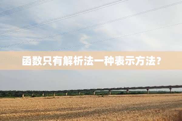 函数只有解析法一种表示方法？