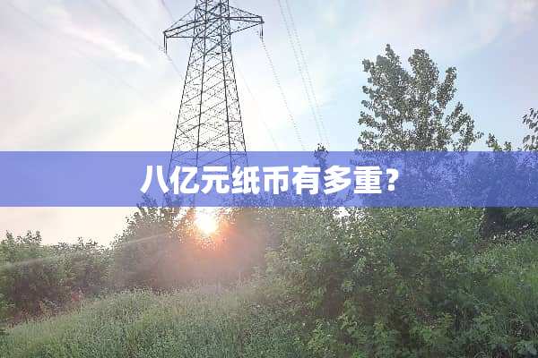 八亿元纸币有多重？