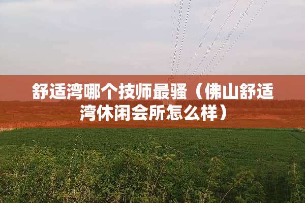 舒适湾哪个**最*（佛山舒适湾休闲会所怎么样）