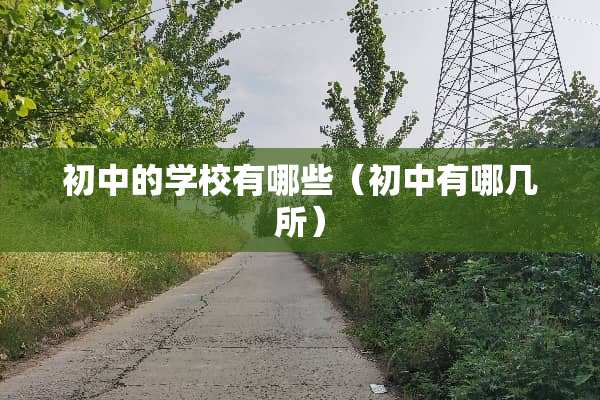 初中的学校有哪些（初中有哪几所）