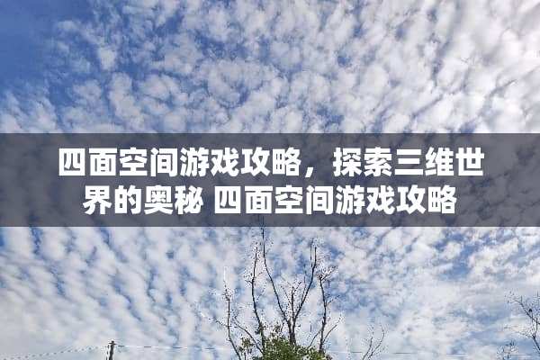 四面空间游戏攻略,探索三维世界的奥秘 四面空间游戏攻略 四面空间游戏攻略,探索三维世界的奥秘 四面空间游戏攻略