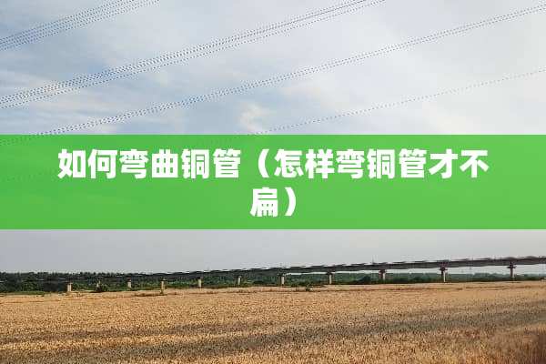 如何弯曲铜管（怎样弯铜管才不扁）