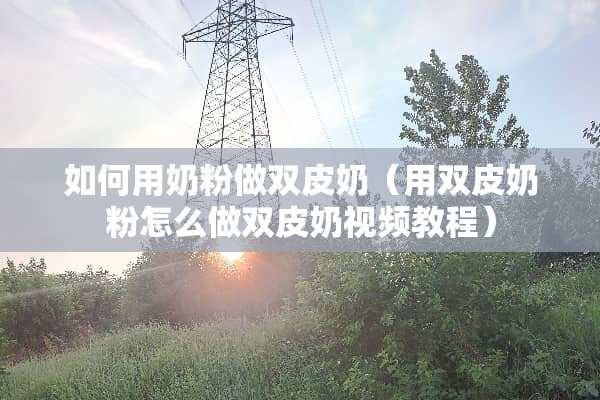 如何用奶粉做双皮奶（用双皮奶粉怎么做双皮奶视频教程）