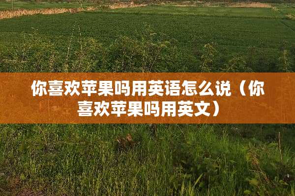 你喜欢苹果吗用英语怎么说（你喜欢苹果吗用英文）