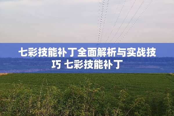 七彩技能补丁全面解析与实战技巧 七彩技能补丁