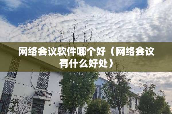 网络会议软件哪个好(网络会议有什么好处) 网络会议软件哪个好(网络会议有什么好处)