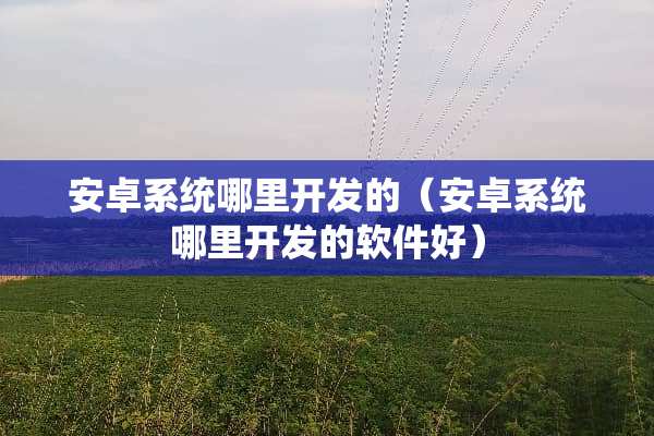 安卓系统哪里开发的（安卓系统哪里开发的软件好）