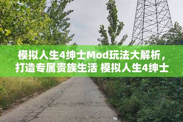 模拟人生4绅士Mod玩法大解析，打造专属贵族生活 模拟人生4绅士mod玩法