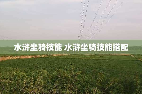 水浒坐骑技能 水浒坐骑技能搭配 水浒坐骑技能 水浒坐骑技能搭配