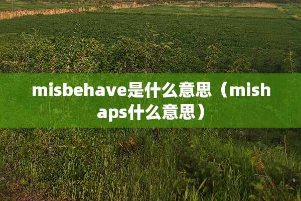 misbehave是什么意思(mishaps什么意思) misbehave是什么意思(mishaps什么意思)
