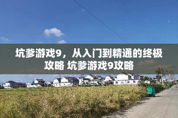 坑爹游戏9，从入门到精通的终极攻略 坑爹游戏9攻略