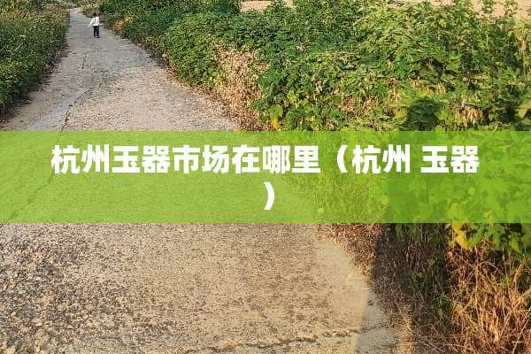 杭州玉器市场在哪里（杭州 玉器）