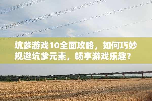 坑爹游戏10全面攻略，如何巧妙规避坑爹元素，畅享游戏乐趣？ 坑爹游戏10攻略大全