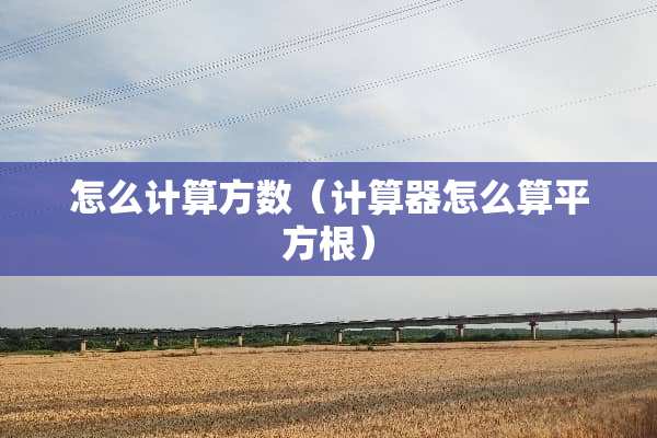 怎么计算方数（计算器怎么算平方根）