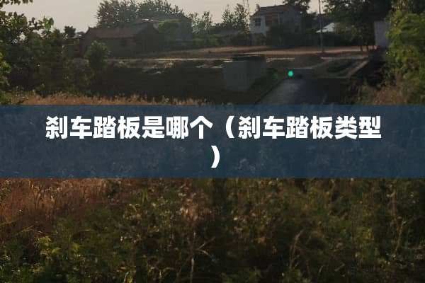 刹车踏板是哪个(刹车踏板类型) 刹车踏板是哪个(刹车踏板类型)