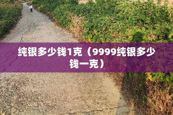 纯银多少钱1克(9999纯银多少钱一克) 纯银多少钱1克(9999纯银多少钱一克)