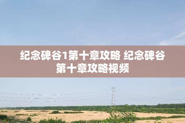 纪念碑谷1第十章攻略 纪念碑谷第十章攻略视频