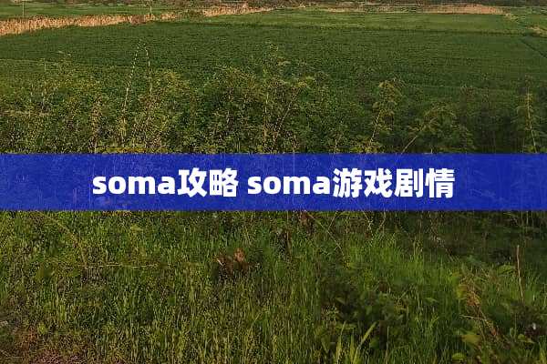 soma攻略 soma游戏剧情