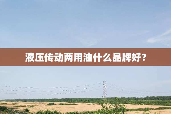液压传动两用油什么品牌好？