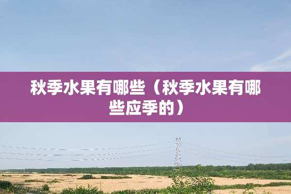 秋季水果有哪些(秋季水果有哪些应季的) 秋季水果有哪些(秋季水果有哪些应季的)