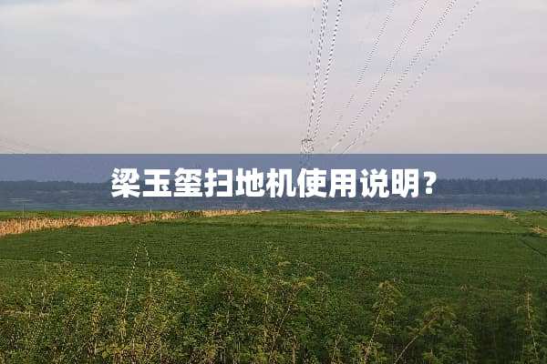 梁玉玺扫地机使用说明？