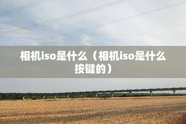 相机iso是什么(相机iso是什么按键的) 相机iso是什么(相机iso是什么按键的)