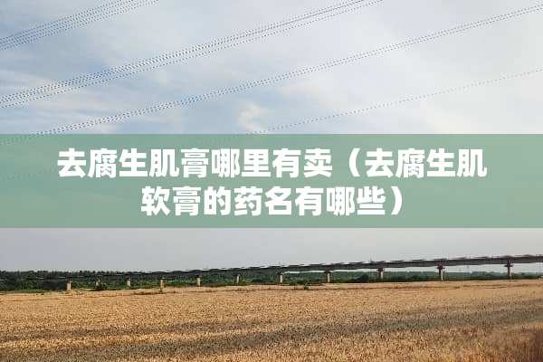 去腐生肌膏哪里有卖（去腐生肌软膏的药名有哪些）