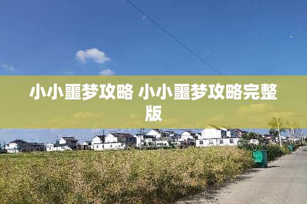 小小噩梦攻略 小小噩梦攻略完整版