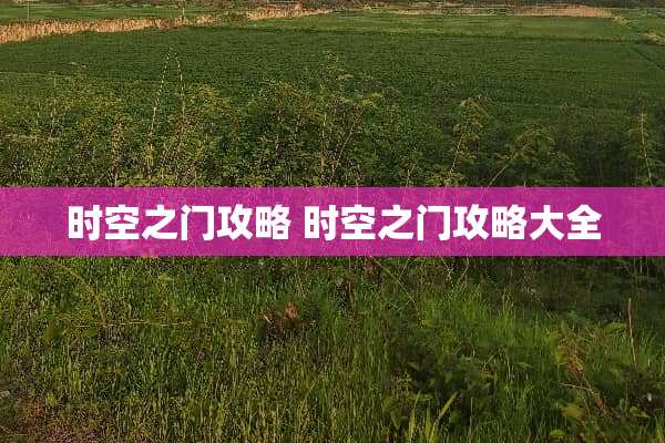 时空之门攻略 时空之门攻略大全