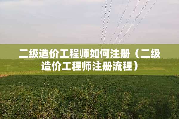 二级造价工程师如何注册(二级造价工程师注册流程) 二级造价工程师如何注册(二级造价工程师注册流程)