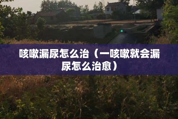 咳嗽漏尿怎么治（一咳嗽就会漏尿怎么治愈）