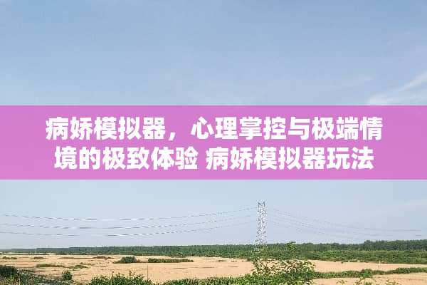 病娇模拟器，心理掌控与极端情境的极致体验 病娇模拟器玩法
