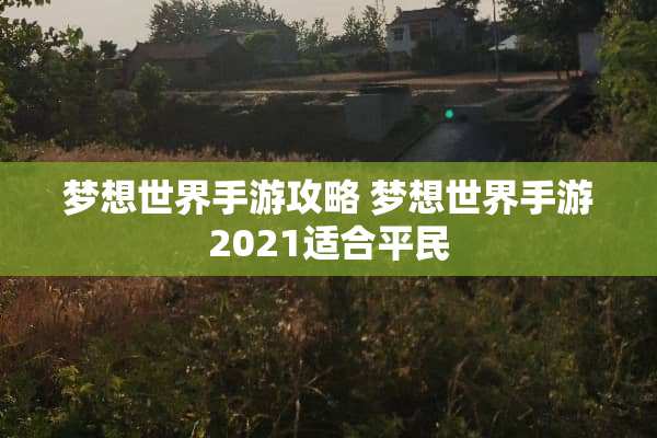 梦想世界手游攻略 梦想世界手游2021适合平民