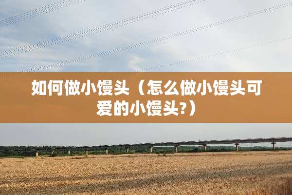 如何做小馒头（怎么做小馒头可爱的小馒头?）
