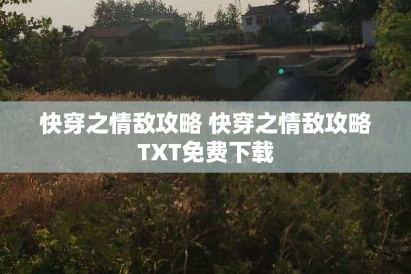 快穿之情敌攻略 快穿之情敌攻略TXT免费下载